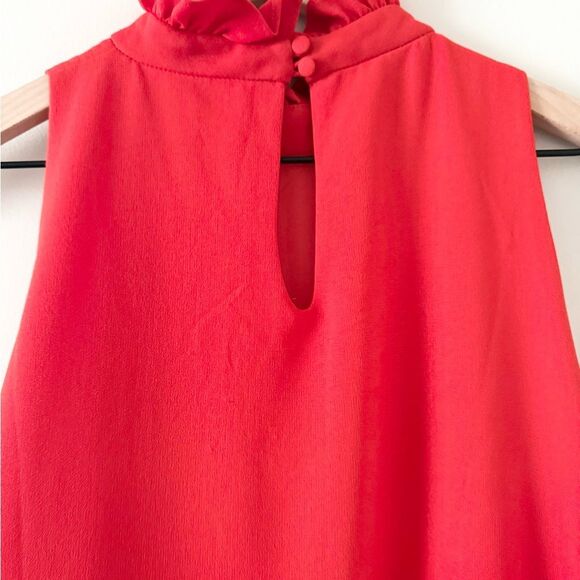 Elliatt Sonnet High Neck Swing Dress with Ruffle in Bright Red - Size M - Picture 4 of 7